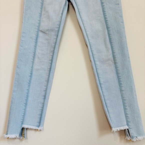 Guess big girls two tone denim blue high low raw hem preppy jeans - Picture 4 of 15